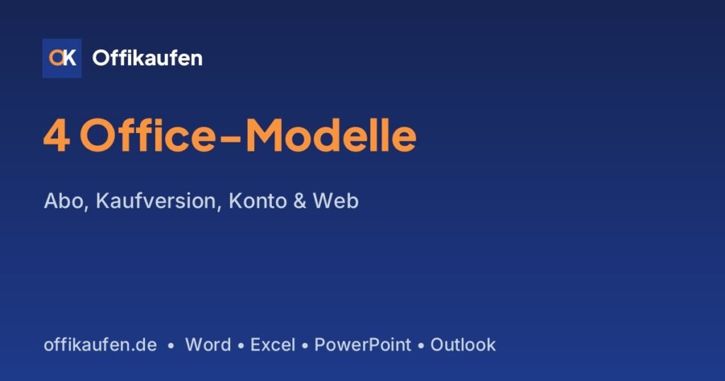 Office Paket Modelle im Überblick