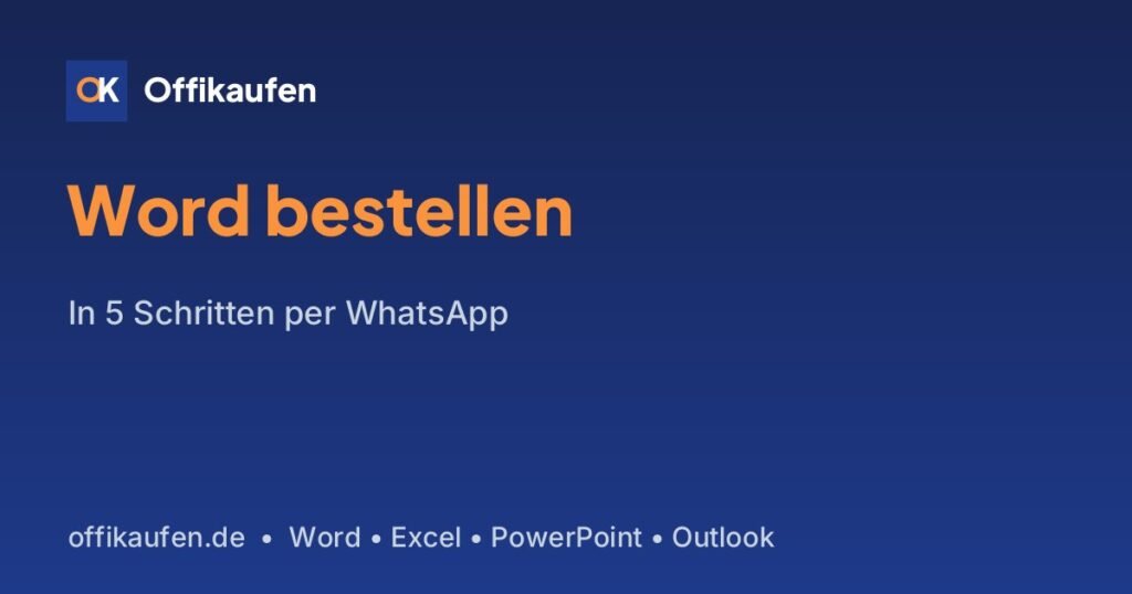 MS Word kaufen bei Offikaufen – Ablauf